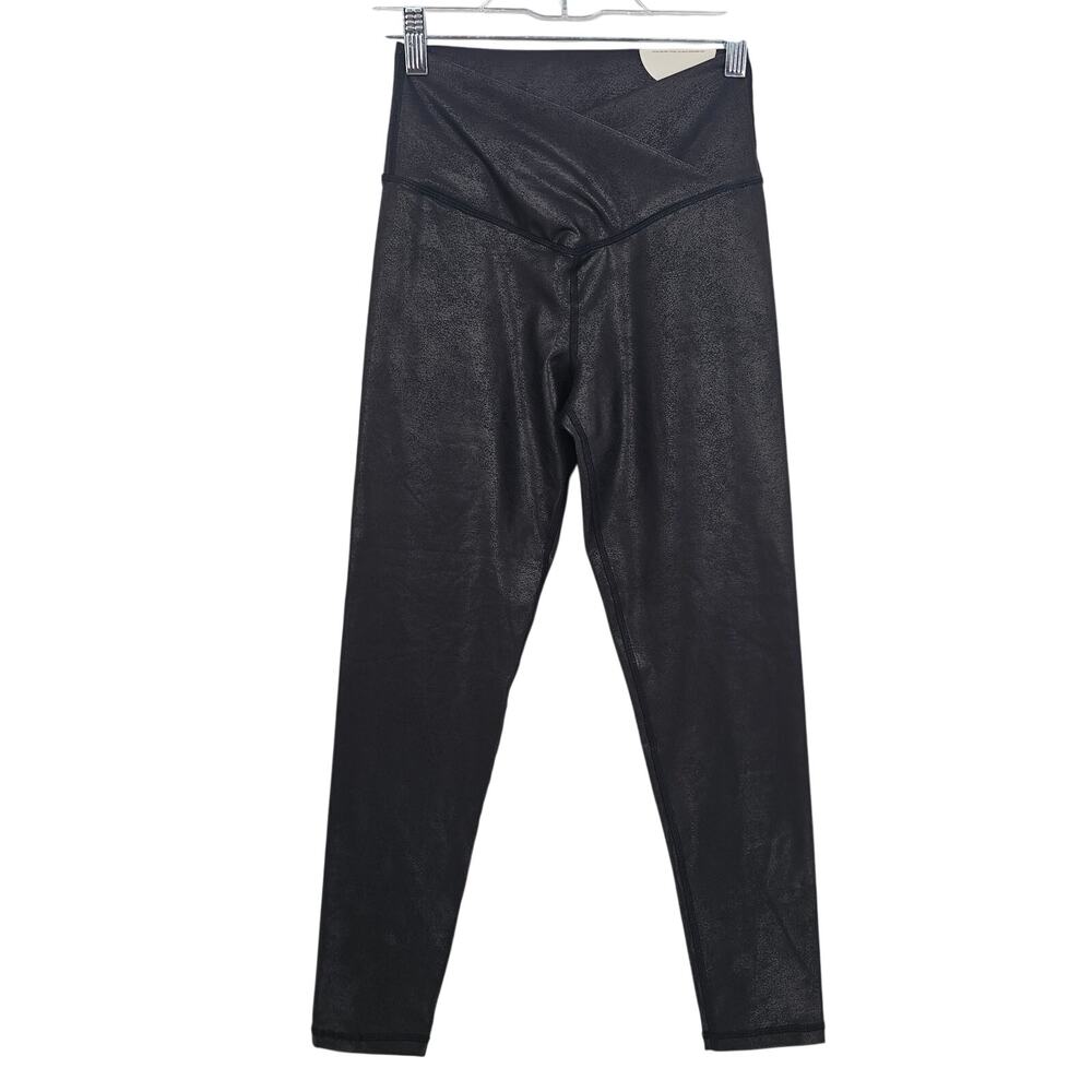 OffLine by Aerie Womans size M Short Hugger Crossover Waist Leggings Black NEW